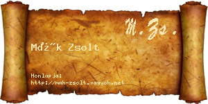 Mák Zsolt névjegykártya